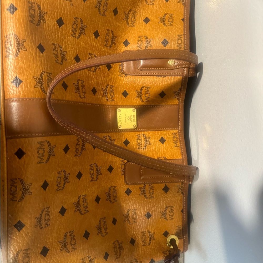 MCM Orange and Brown Women's Tote Bag - Picture 7 of 7